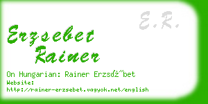 erzsebet rainer business card